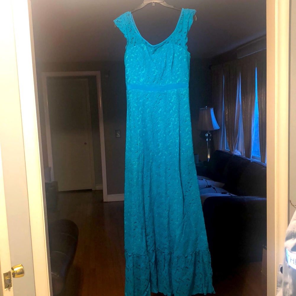Mirror of Venus (Anthropologie) blue lace dress👗